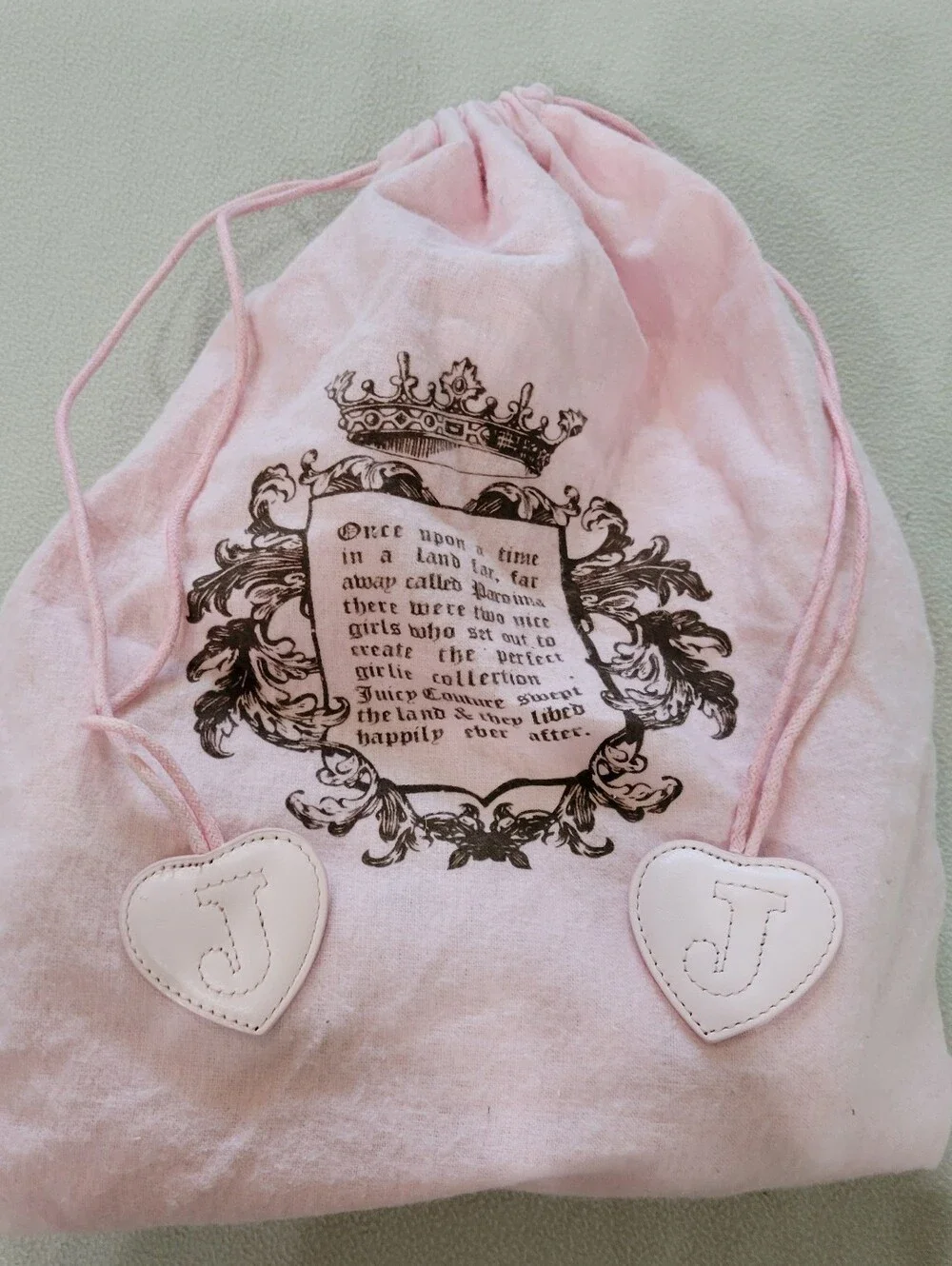 Vintage Juicy Couture White Leather Logo Barrel Bag
